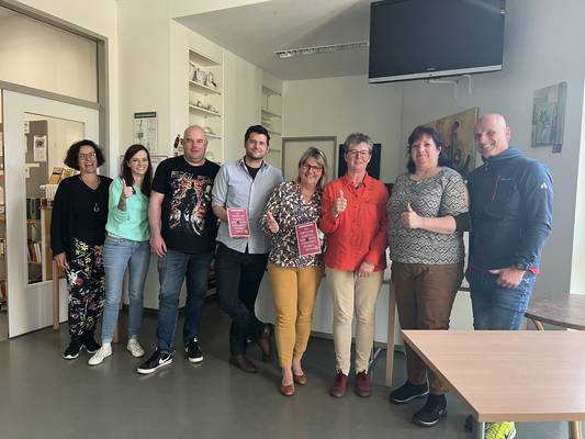 3. von links Dirk Unschuld, daneben Daniel Robbel, daneben Marion Surrey | 3. von links Dirk Unschuld, daneben Daniel Robbel, daneben Marion Surrey