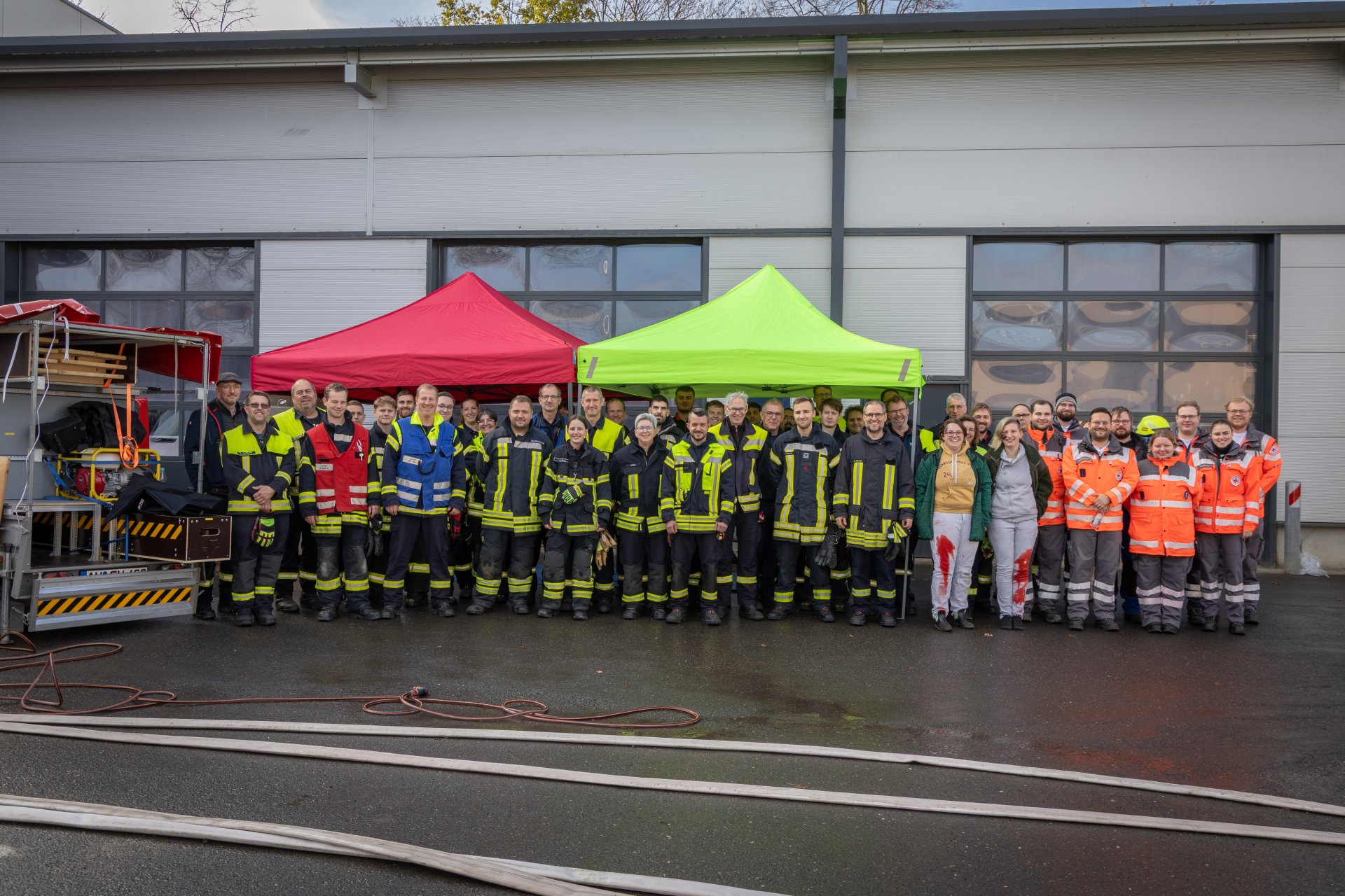Übung der Freiwilligen Feuerwehren