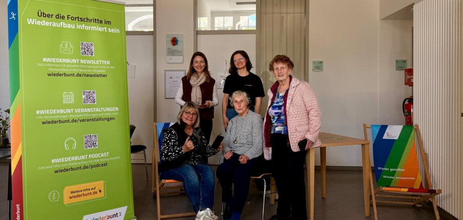 Aufbau einer #wiederbunt-Podcast-Station im Haus der Familie / Mehrgenerationenhaus