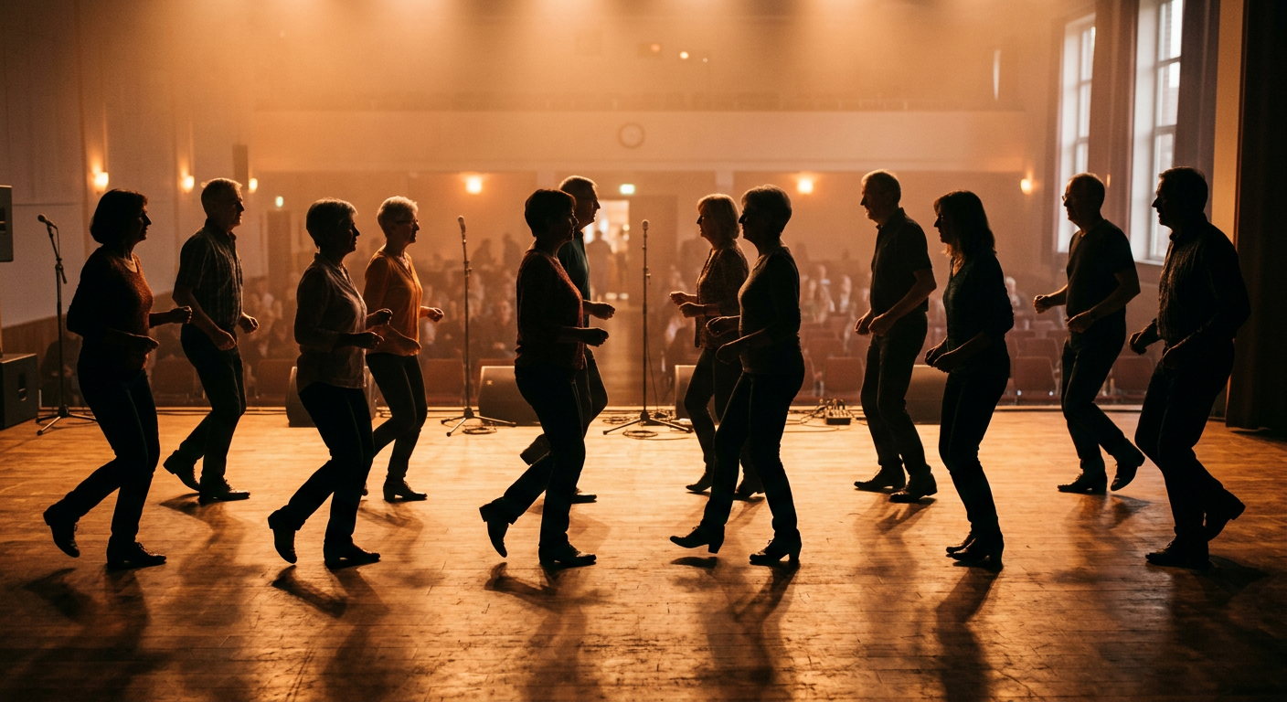 Gruppe präsentiert einen Linedance Gruppe präsentiert einen Linedance