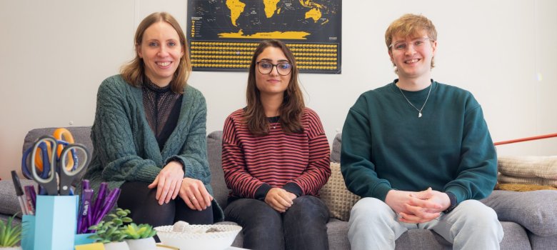 Patricia Ort (Sozialpädagogin), Melissa Gündüz (Sozialassistentin), Tobias Gäb (Erzieher)