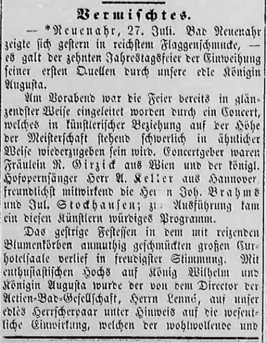 Presseartikel aus dem Jahr 1868